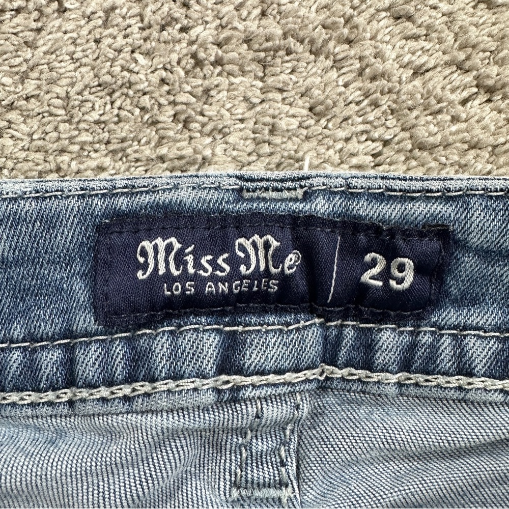 Miss Me Women’s Hailey Skinny Jeans Low Rise Embellished in Medium Wash 29 - Picture 9 of 16